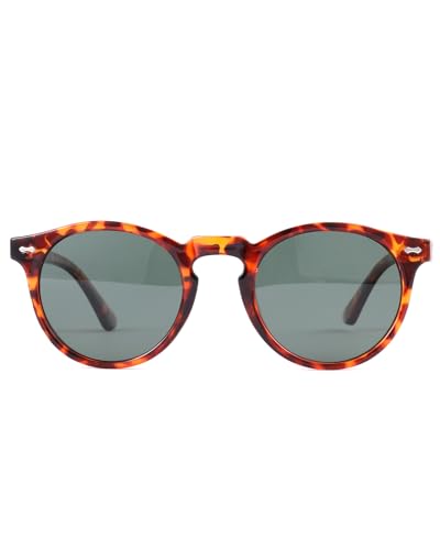 Image of Small Round Polarized Sunglasses for Women Men, Ultra Lightweight UV400 Protection Trendy Classic Vintage Style