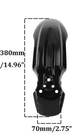 Garde-boue avant pour moto de type CRF50 couleur noire - 3