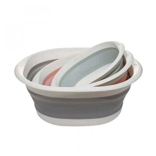 zhszzz Lavabo Plegable, portátil y práctico, Herramientas de Limpieza for lavabos, Accesorios de baño, Suministros for Acampar(L-Gray)