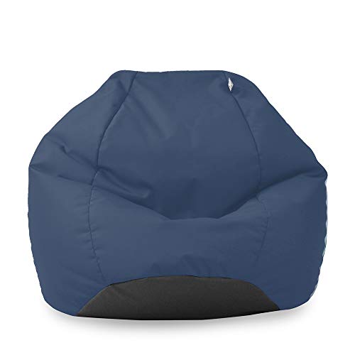 rucomfy Beanbags Kids Classic Cotton Bean Bag. Home or Bed Room Chair. Durable & Comfortable. Machine Washable - 65 x 85cm (Denim Blue)