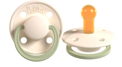 Rebael Fashion - Chupete de caucho natural danés Frosty Pearly Dolphin, tamaño 1 (0-6 meses)