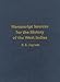 Manuscript Sources for the History of the West Indies