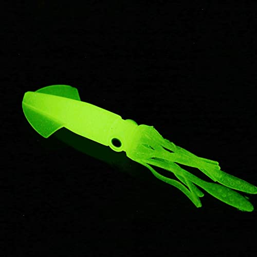 5 Stks Vissen Lichtgevende Inktvis Lokt Aas, 2 Soorten Duurzaam Plastic Glow in Dark Vissen Trolling Inktvis Lokt Tackle voor Visuitrusting (Lichtgevende inktvis)