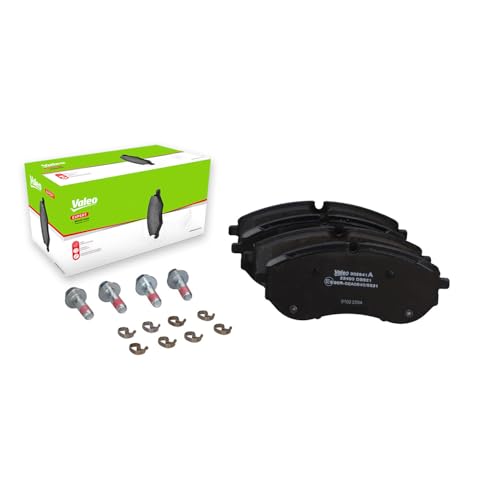 VALEO Pastillas de freno Expert 302541A, Juego de 4 pastillas, Eje delantero, Completamente equipado con accesorios montados - Certificación ECE-R90