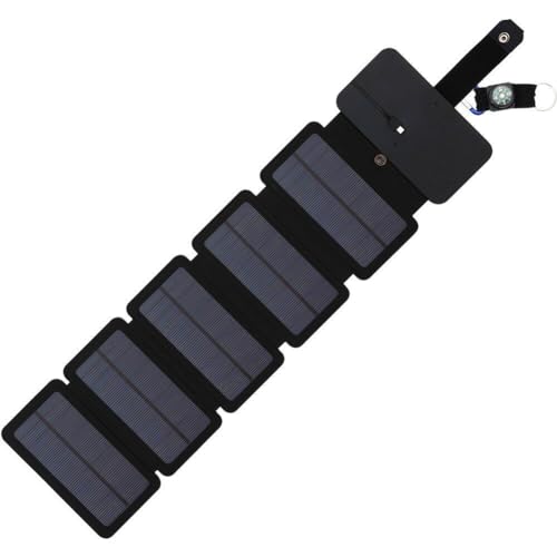 Cargador solar Lpitoy con panel solar plegable y puertos USB para teléfonos móviles en acampadas 2