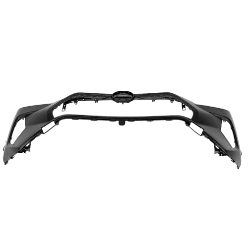 Image of FitParts Compatible with Toyota RAV4 2019-2024 Front Bumper Cover | Primed, Without Parking Sensor Holes, With Tow Hook Hole, Hybrid, Ready to Paint, OEM 521194A916, TO1000451
