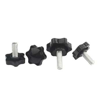Lot De 15 Vis à Bouton étoile M5 X 35 Mm - Tête Hexagonale, Plastique/acier - NEUF