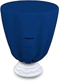 Covers & all Round Bird Bath Cover, Feeder Bowl Well Winter cover with Elastic, 18 Oz heavy duty Waterproof UV Weather Resistant Outside Garden Backyard Basin Fountain (21" Diameter x 18" H, Blue)