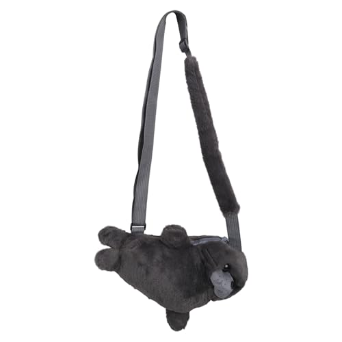 Joli sac à main à bandoulière en forme de sceau pour téléphone portable motif animal tendance en forme de sceau pour femme, gris