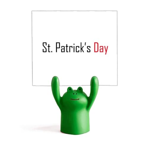 Support de décoration de Saint-Patrick grenouille pour table festive