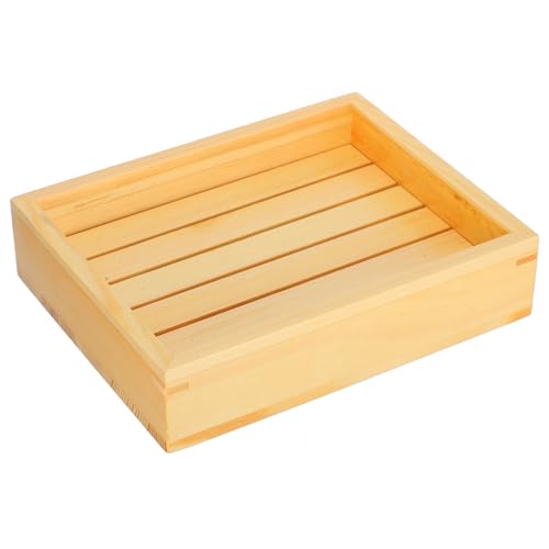 Bandeja japonesa para sushi madera rectangular 23x18.5 cm miniatura 1