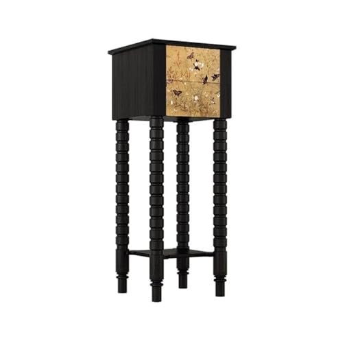 WFchenj222-6 Pedestal para bonsái Base de bonsái Vintage de pie Alto con cajón, for Entrada de Sala de Estar, Expositor Decorativo de Esquina Soporte de exhibición para macetas