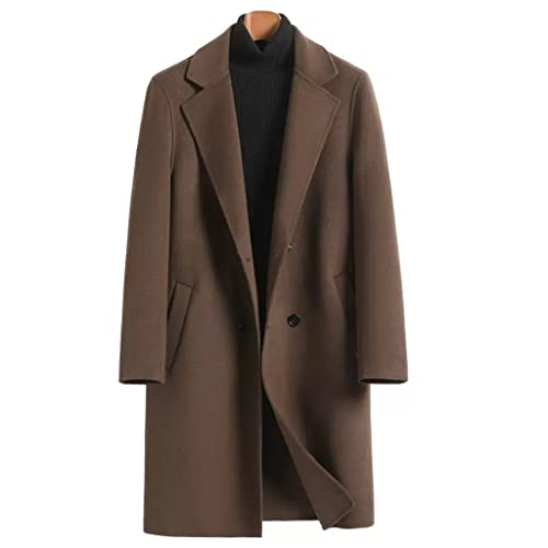 Double-sided Coat Men's Suit Collar Double-sided Tweed Coat Double-breasted Jacket In The Long Section