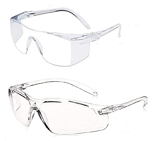 Quantum Retail - [QR3+QR4-Combo Pack] - Anti-Droplets, Anti-Fog Glasses for Construction Laboratory Outdoor Eye Protection/Dust protection Bike Riding Safety Goggle -{Free-Size}