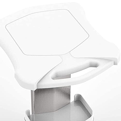 Salon Trolley Cart - Aluminum Mobile Trolley Stand Medical Rolling Carts for Ultrasonic Cavitation RF Machine Manicure Spa Shelf (White)