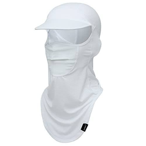 Sunmeci Balaclava Sun Protection Breathable Brim Full Face Mask Cooling Fishing Boating Cycling Sun Mask For Men Women White #TOP7