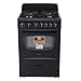 AVANTI GR2415CB Gas Range Sealed Burners, 24", Black