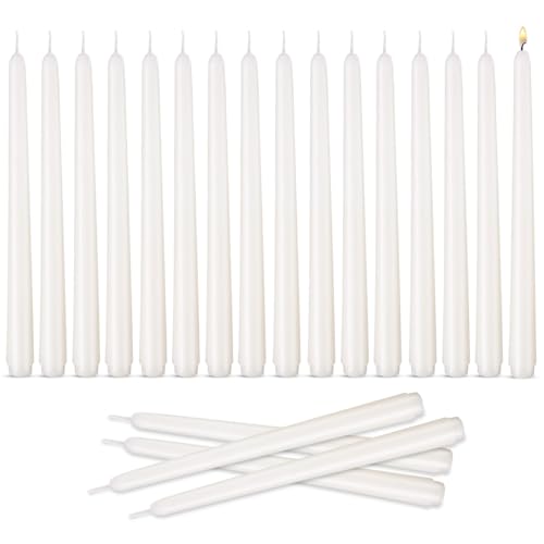 Bougies coniques de 25,4 cm longue durée 8h en lot de 20 pièces