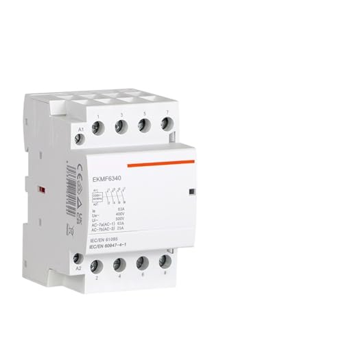 Contactor trifásico 4P 63A con bobina EKMF-6340-230 para alta resistencia