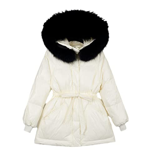 Parka d'hiver pour femme grand col en fourrure idéale pour les sorties en ville