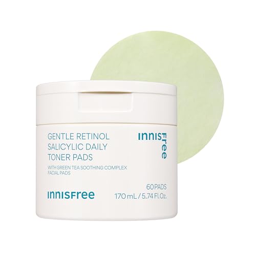 innisfree Daily Gentle Retinol Salicylic Toner Pads, Korean Sheet...