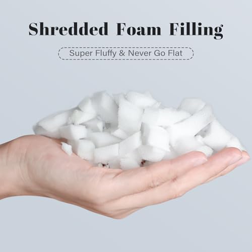 DOWNSTORIA 24x24 Pillow Inserts Set of 2, White Throw Pillow Insert 2 Pack, Foam Filled Decorative Pillows Stuffer for Couch, Bed, Living Room.(24x24 Inch)