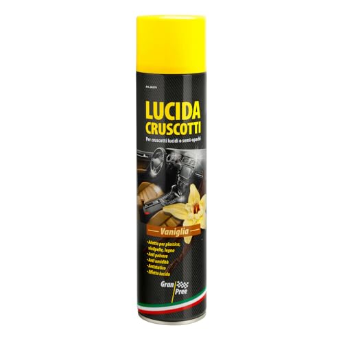 Lampa Gran Pree 38270 Gran Pree, Lucida Cruscotti Pulisci E Proteggi, Azione Anti-Statica, Profumo Vaniglia, Formato 600 Ml