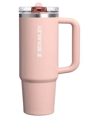 Stanley Quencher H2.0 Tumbler with Handle and Straw 30 oz | Flowstate 3-Position Lid | Cup Holder Compatible for Travel | Insulated Stainless Steel Cup | BPA-Free | Peach Whip Gloss