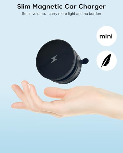 Support magnétique de voiture réglable à 360° pour iPhone et surface lisse - 7