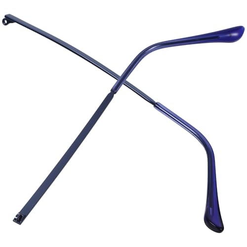 Hohopeti Patillas de Repuesto de Metal para Gafas, Accesorio para Reparación de Montura, 1 Par Azul Funda Transparente, Resistente y Compatible Gafas de Sol y Anteojos