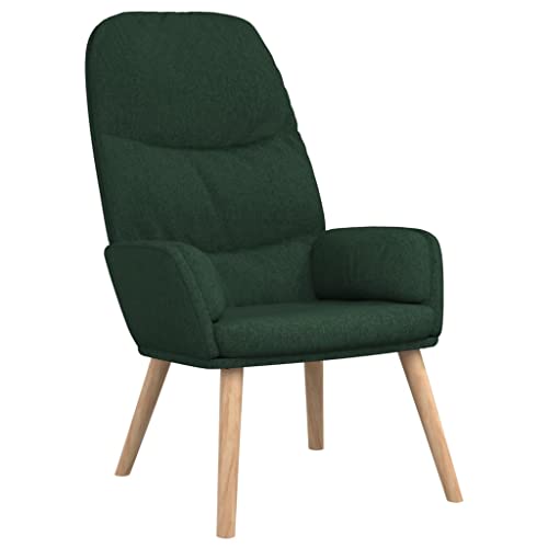 Genérico Wenjingqi Sillón de Relax de Tela Verde Oscuro, Verde 340995