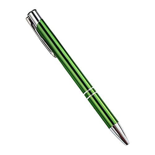 NUEAYMS Elegante bolígrafo de metal retráctil recargable de 1 0 mm punta redonda bolígrafo metálico característico para oficina bolígrafo tinta negra punta fina suave