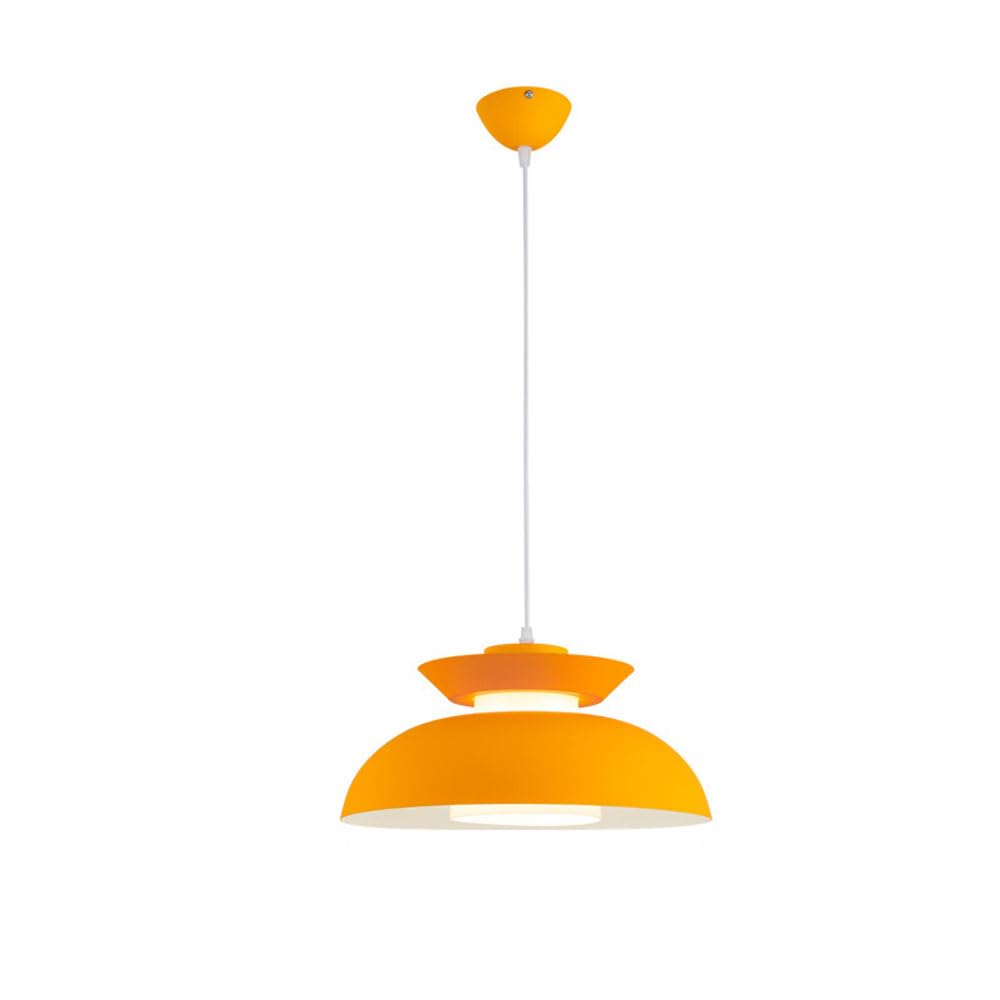 KBUUKYYXouy Nordic Simple Creative Macaron Flying Saucer Chandelier, Personality Metal Hanging Lamp,E26 Restaurant Ceiling Lighting, Living Room Dining Corridor Decoration Pendant Light(Orange)
