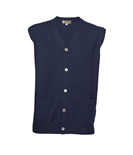 Cashmere Boutique 100% Pure Cashmere Sleeveless Vest Men's Cardigan Sweaters - 2 Front Pockets, Button Down, & V Neck Sweater2