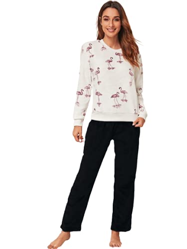 irises Women�s and Girls Winter Woolen Fleece Pajamas Free Size28 Till 34 Pack of 1 Black Color-picture-24