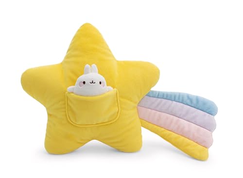 NICI- Cojín MOLANG Estrella fugaz de 40 x 28 cm, Amarillo, Suave, con Animal, para niños y Personas Adultas, para casa, guardería o Viajes, 62222, Color
