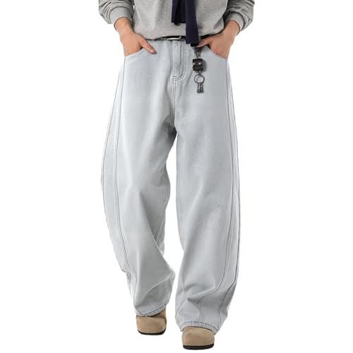 Mens Baggy Jeans Y2K Wide Leg Loose Fit Streetwear Denim Pants for Hip Hop & Skater Style - Main Image