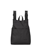 KCB Mochila Antirrobo Pequeña Dual | Diseño Seguro y Práctico | Bolsillos Multiusos con Cremallera | Material Resistente| Asas Ajustables | 100% Vegano | Color Negro