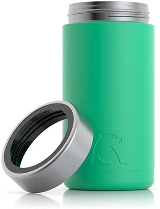 RTIC Enfriador de latas con aislamiento, para bebidas, botella, enfriador de latas de soda con tapa, metal de acero inoxidable, aislamiento de doble