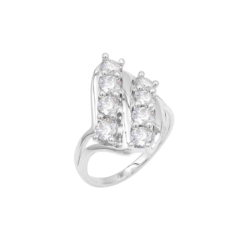Bague fiançailles moissanite argent US 14 : confort grandes tailles