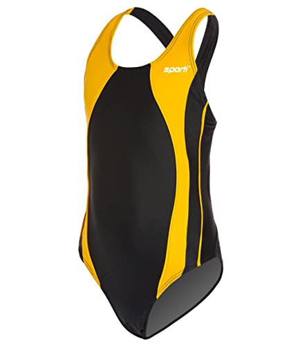 Image of Sporti Wide Strap Athletic One Piece Swimsuit for Women - Graphic Design Pattern - Swim Team Bathing Swimsuit for Competiton