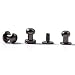 WUTA Solid Brass Round Head Screw Studs Brass Button Nail Rivet Chicago Leathercraft Accessories 20pcs/Pack,8mmX6mm Gun Metal