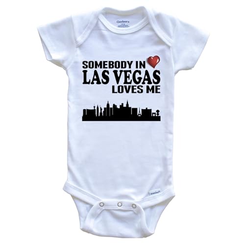 Somebody in Las Vegas Loves Me One Piece Baby Bodysuit