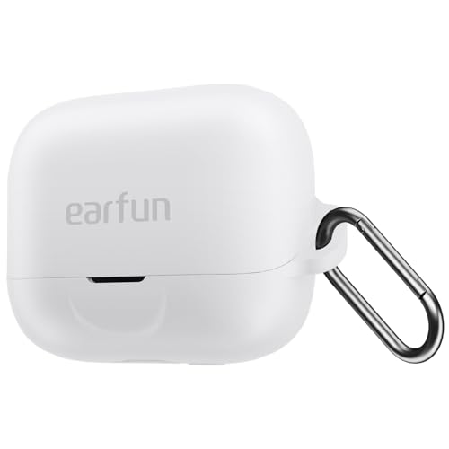 �yEarFun���K�i�zFor EarFun Air Pro 4+/ Air Pro 4 Plus�P�[�X�ی�J�o�[ �ی�P�[�X �V���R���P�[�X/�����[�d�\/�S�ʕی� �����h�~/�L�Y�h�~/�ϏՌ�/�h�o/�y��/���[/�J���r�i�t�� (�z���C�g)