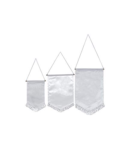 Grupo K-2 Banderín Escudo Poliéster Para Sublimación Blanco 250 X 180 Mm