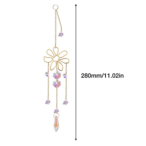 Apanhador de sol de cristal, ornamento de prisma para pendurar arco-íris, decoração de pingente de c