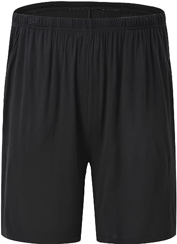 MoFiz Men's Pyjama Shorts Bottoms Ultra Soft Modal Lounge Wear Shorts with Pockets