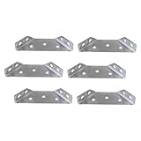 Cabilock 6 Stück Edelstahl Winkelverbinder 90° Eckhalterungen Möbelverbinder mit Schrauben Allgemein für Holzregale und Möbelfertigung