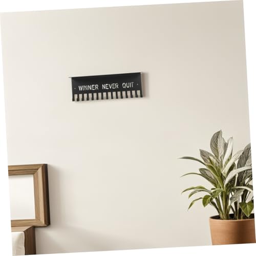 Soporte de medallas resistente 5kg con 15 ganchos de hierro negro 5
