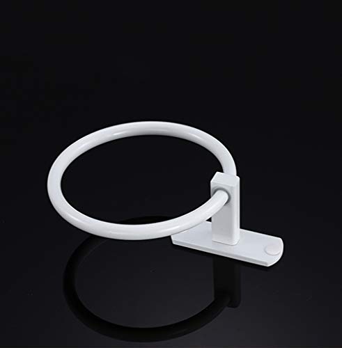 Hovico Towel Rings Exemption Drill Hole,Towel Hanger Rings for Bathroom and Kitchen Suitable for Bathroom, Kitchen and Bathroom (White)